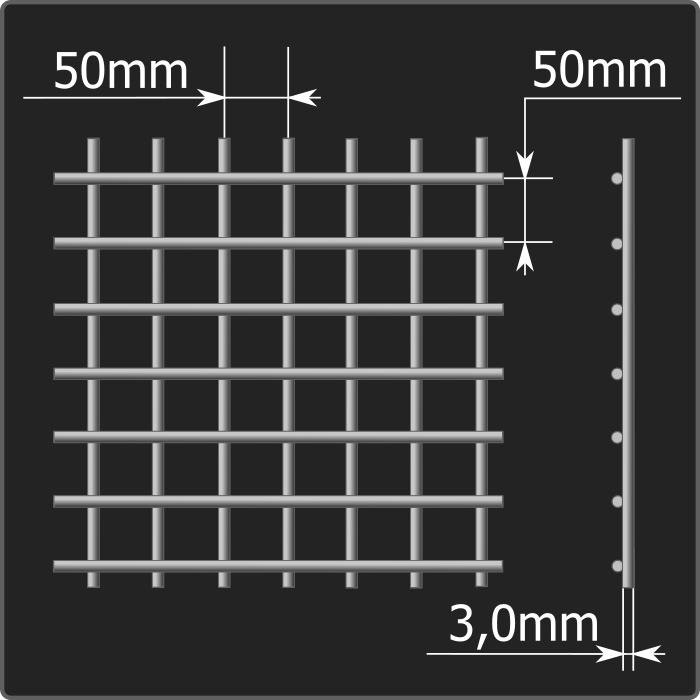 Сетка кладочная 50*50*3,0 (0,38*1,5)