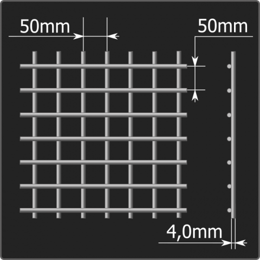 Сетка кладочная 50*50*4,0 (0,25*1,5)